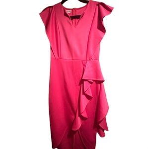 Asymmetrical solid evening dress